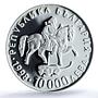 Bulgaria 10000 leva Euro Rhyton Rider of Madara PR67 PCGS silver coin 1998