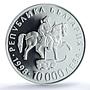 Bulgaria 10000 leva Euro Rhyton Rider of Madara PR67 PCGS silver coin 1998