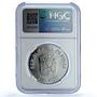 Philippines 200 piso UNICEF Save the Children Child Year PF69 NGC Ag coin 1990