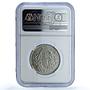 China 50 cents Yuan Shih Kai Coat of Arms LM 64 XF Details NGC silver coin 1914