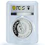 Bulgaria 25 leva Football World Cup in Mexico Player PR68 PCGS silver coin 1986