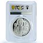 Bulgaria 10 leva Troyan Monastery Church Virgin Mary PR68 PCGS silver coin 2014