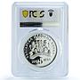 Bulgaria 5 leva Crafts Carpet Making Ornament PR68 PCGS colored silver coin 2007