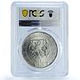 Czechoslovakia 100 Years Poet Andrej Sladkovic MS67 PCGS silver medal 1972
