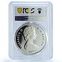 Turks and Caicos Islands 20 crowns George III PR68 PCGS silver coin 1977