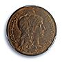 France 5 centimes Republic Liberty Head KM-842 MS63RB PCGS bronze coin 1900