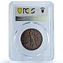 Italy 10 centesimi Emanuele III Kingdom Anniversary KM-51 MS63 BN PCGS coin 1911