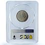 San Marino 1 lira Republic Coinage KM-4 MS65 PCGS silver coin 1898 R