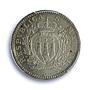 San Marino 1 lira Republic Coinage KM-4 MS65 PCGS silver coin 1898 R