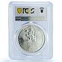 Czechoslovakia 500 korun Matica Slovenska Society MS67 PCGS silver coin 1988