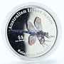 Cook Islands 1 dollar Rainforest Damselfly proof silver coin 2000