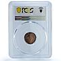 Germany Prussia 1 pfennig Wilhelm IV Coinage KM-451 MS64 PCGS copper coin 1855 A