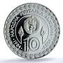 Bulgaria 10 leva Winter Olympic Games Downhill Skier PR68 PCGS silver coin 1984