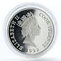 Cook Islands 50 dollars Wildlife Series Katta-Lemur silver coin 1992