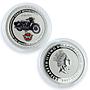 Cook Islands set 5 coins Great Motorcycles of 30s silver 2007