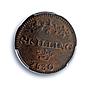Sweden 1/6 skilling Regular Cuinage Carl XIV KM-625 MS62 PCGS copper coin 1830