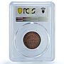 Germany Prussia 3 pfenninge Wilhelm I Coinage Mark A MS62 PCGS copper coin 1870