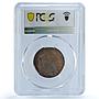 China Hong Kong 1 cent George V Coinage Large Type MS62 PCGS bronze coin 1925