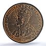 China Hong Kong 1 cent George V Coinage Large Type MS62 PCGS bronze coin 1925
