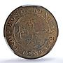 China Hong Kong 1 cent George V Coinage Large Type MS62 PCGS bronze coin 1925