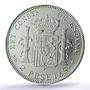 Spain 2 pesetas Regular Coinage Alfonso XIII KM-725 MS62 PCGS silver coin 1905