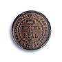 Spain 1/10 real Queen Isabella II Coinage Segovia KM-590 PCGS copper coin 1850