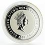 Cook Islands 2 dollars Swan bird Live is precious silver coin 2008