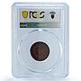 Germany Baden 1 kreuzer Regular Coinage Duke Leopold MS63 PCGS copper coin 1852