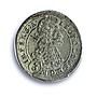 Czech Bohemia 3 kreuzers Leopold II Prague KM-590 MS62 PCGS silver coin 1700
