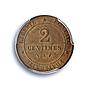 France 2 centimes Republic Coinage Laureate Head KM-827 MS64 PCGS coin 1885