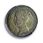 Portugal 200 reis Queen Maria II Coinage KM-474 MS63 PCGS silver coin 1843