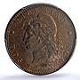 Argentina 2 centavos Republic Coinage Libertad KM-33 MS63 PCGS bronze coin 1893