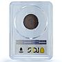 Belgium 2 cents Leopold II Coinage Lion Arms French Legend MS64 PCGS coin 1870