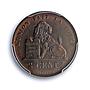 Belgium 2 cents Leopold II Coinage Lion Arms French Legend MS64 PCGS coin 1870