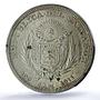 El Salvador 1 peso Cristobal Colon Large Bust KM-115 MS62 PCGS silver coin 1911