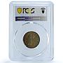 Great Britain West Africa 1 shilling George V KM-12a MS65 PCGS brass coin 1936