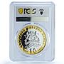 Bulgaria 10 leva Orthodox Exarchate 140th Anniversary PR68 PCGS silver coin 2010