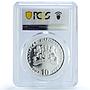 Bulgaria 10 leva Mountain Pirin Fauna FLora Nature PR66 PCGS silver coin 2007
