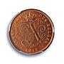 Belgium 2 cents Albert I Coinage Lion Arms French Legend MS68 PCGS Cu coin 1912