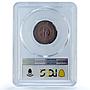 Belgium Ghent 1 franken German Occupation Coinage KM-Tn2 MS62 PCGS coin 1915