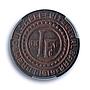 Belgium Ghent 1 franken German Occupation Coinage KM-Tn2 MS62 PCGS coin 1915