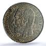 Belgium 5 francs Leopold II Coinage Position A KM-24 AU58 PCGS silver coin 1873