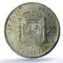 Belgium 5 francs Leopold II Coinage Position A KM-24 AU58 PCGS silver coin 1873