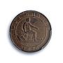 Spain 2 centimos Regular Coinage Seated Liberty MS62 PCGS bronze coin 1870