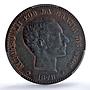 Spain 10 centimos King Alfonso XII Coinage OM KM-675 AU50 PCGS bronze coin 1878