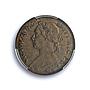 Great Britain 1 penny Regular Coinage Queen Victoria MS62 PCGS bronze coin 1887