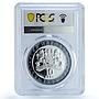 Bulgaria 10 leva Singer Nikolai Gyaurov Music PR70 PCGS gilded silver coin 2008