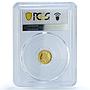 Bulgaria 5 leva Athens Olympic Games Pierre Coubertin PR66 PCGS gold coin 2002