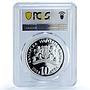 Bulgaria 10 leva National Theater Ivan Vazov PR68 PCGS silver coin 2004