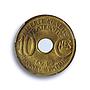 France East Africa 10 centimes Republic Coinage KM-4 MS64 PCGS brass coin 1943